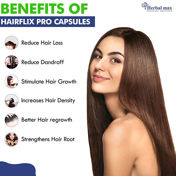 Herbal Max HairFlix Pro Hair Care Capsule 60's - Hair & Skin