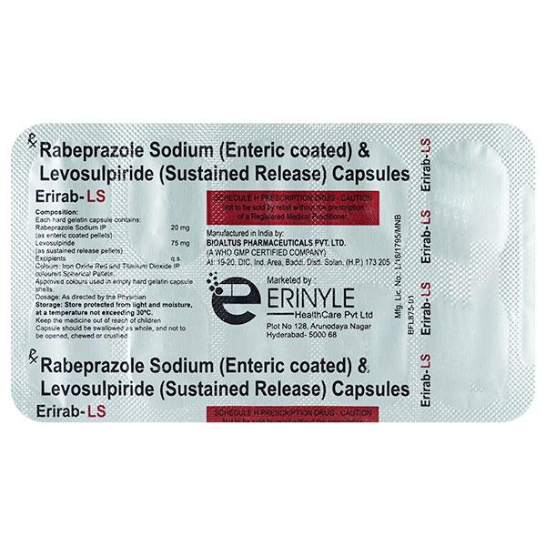 ERIRAB LS Capsule 10's - Ulcer/Reflux/Flatulence-GIT