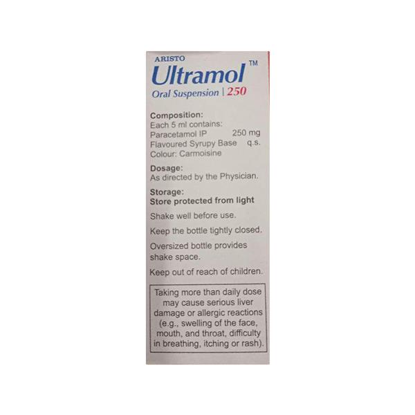 ULTRAMOL 250 Oral Suspension 60ml - Fever-Ana