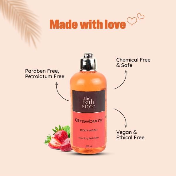 The Bath Store Strawberry Body Wash 300 ml - Shower Gels & Body Wash