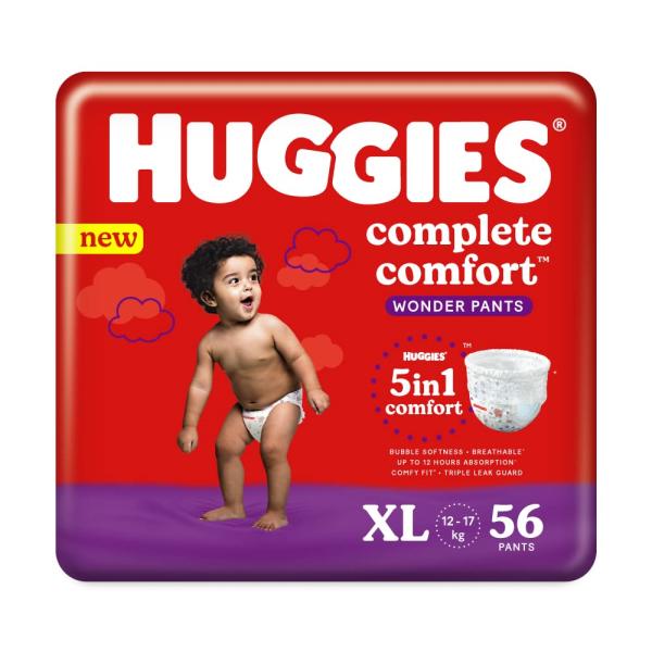 Netmeds | Huggies Complete Comfort Wonder Diaper Pants (XL) 56's