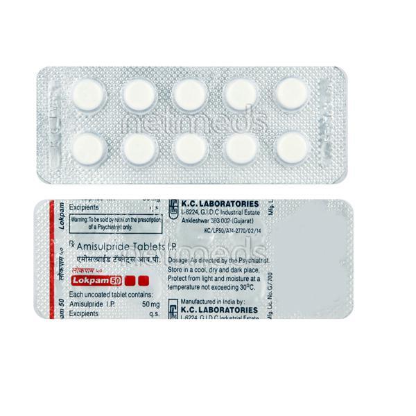 Lokpam 50mg Tablet 10'S - Schizophrenia-Aps