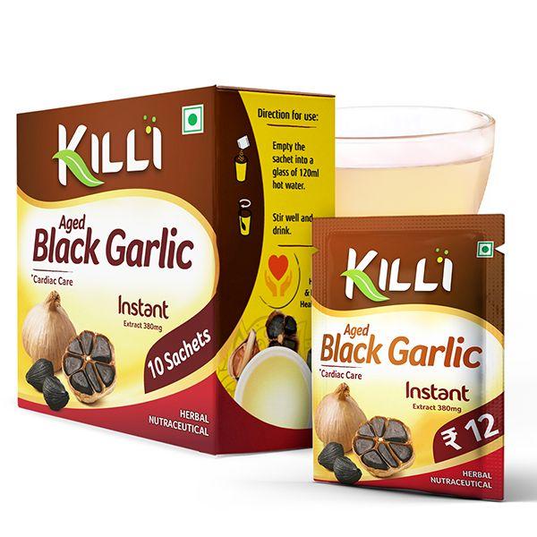 Netmeds | Killi Aged Black Garlic Instant Drink Sachet 10's