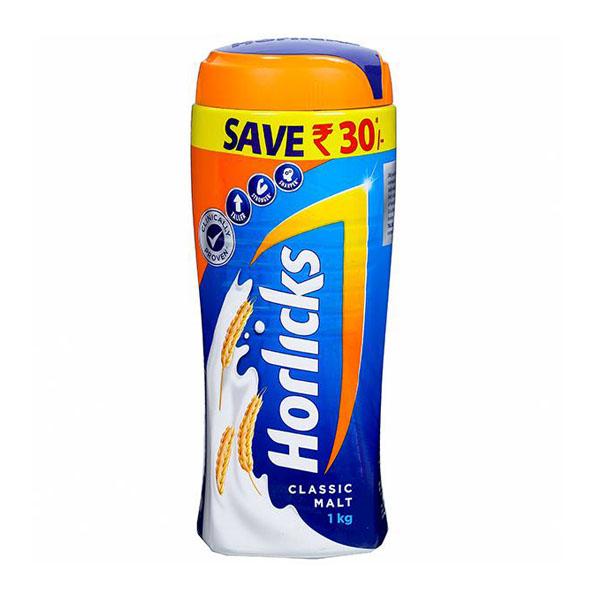 Horlicks Health Drink Powder - Classic Malt 1 kg (Pet Jar)