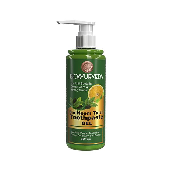 Netmeds | Bioayurveda Bio Neem Tulsi Toothpaste Gel 200 gm