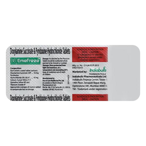Emefreze Tablet 10'S - Vomitting/Emesis-Ant