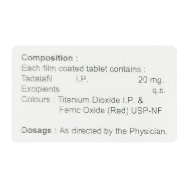 Tadalip 20Mg Tablet 10's - Impotence/Erectile Dysfunction (Ed)