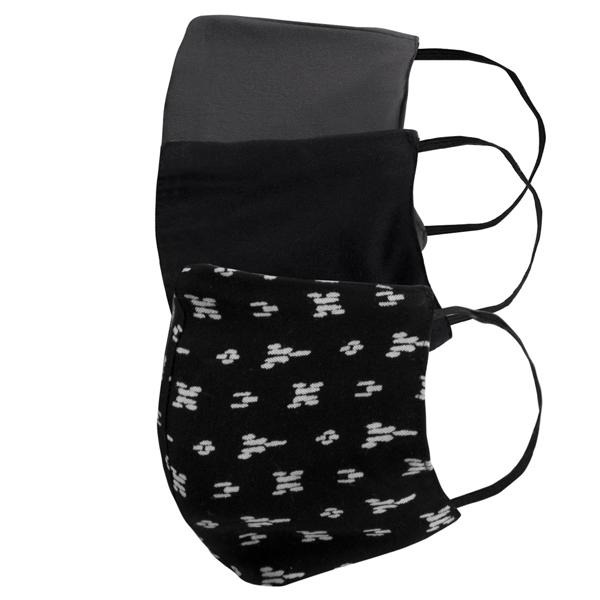 Faballey Ash Grey 3 Ply Pleated Reusable Mask Set (3 Pcs)