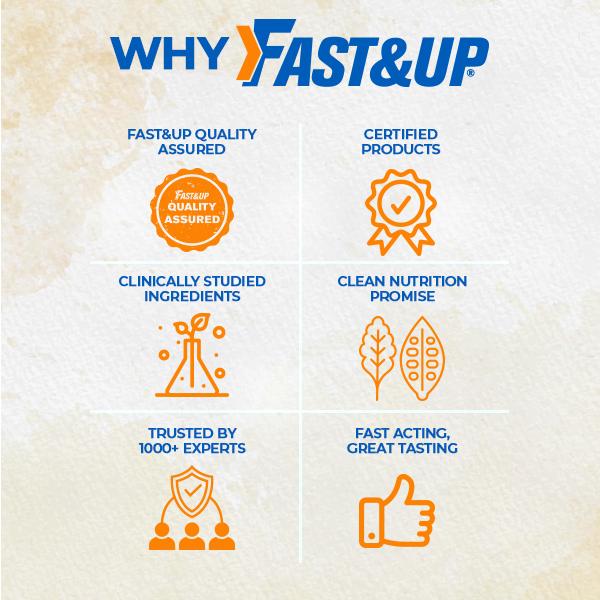 Fast&Up Vegan Plant Protein Powder - Strawberry Splash Flavour 440 gm - Workout Essentials