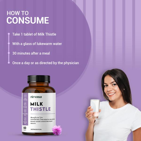 Nirvasa Milk Thistle Tablet (Pack of 5 x 60's) 1's - General Health