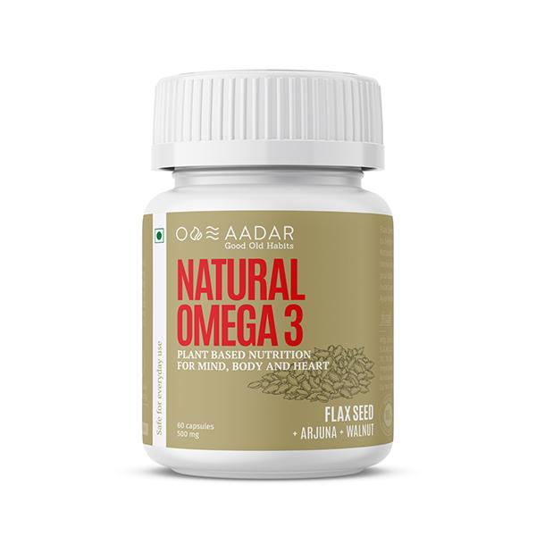 Netmeds | AADAR Natural Omega-3 500 mg Capsule (Pack of 2 x 60's)