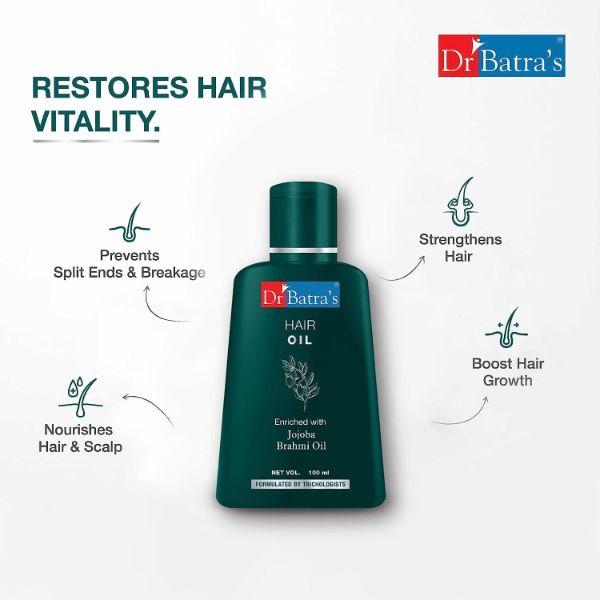 Dr Batra's Shampoo 500 ml + Hair Oil 100 ml + Hair Fall Control Serum 125 ml - Hair Treatment