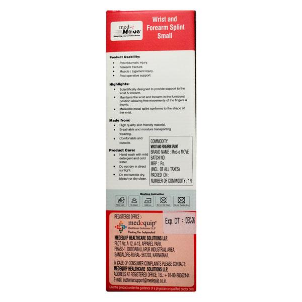 Med-e Move Wrist and Forearm Splint (S) - Left - Hand/Wrist Supports