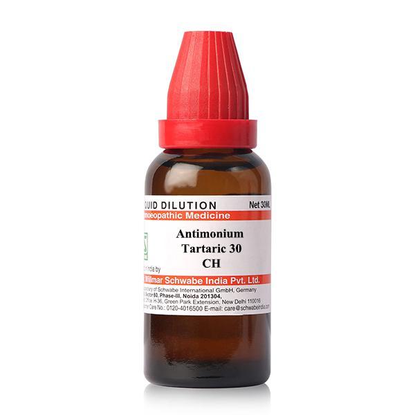 Dr.Willmar Schwabe Antimonium Tartaric 30CH Liquid 30 ML - Dilutions