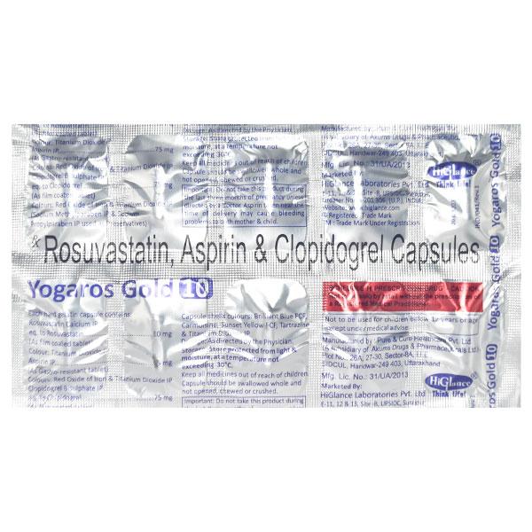 YOGAROS GOLD 10 Capsule 10's - High Cholesterol-Dys