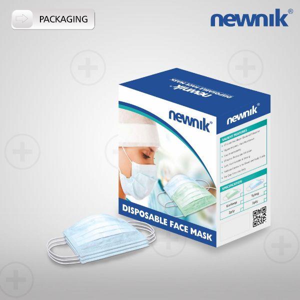 Newnik Disposable 2-Ply Face Mask - Blue 100's - Face Mask