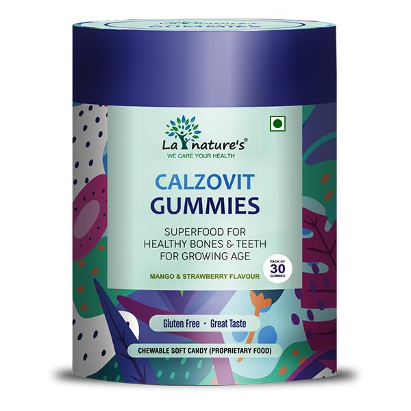 La nature's Calzovit Gummies - Mango & Strawberry Flavour 30's - Multi-Vitamins