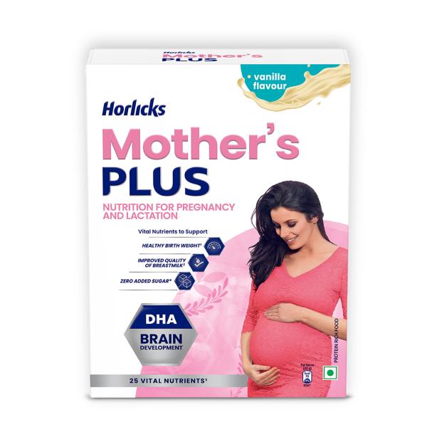 Mother's Plus Horlicks No Added Sugar Powder - Vanilla Flavour 400 gm - Nutritional Supplements