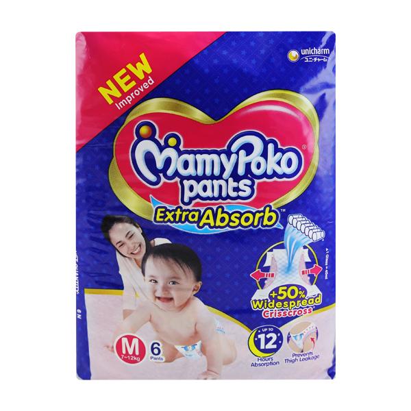 Netmeds | MamyPoko Extra Absorb Diaper Pants (M) 6's