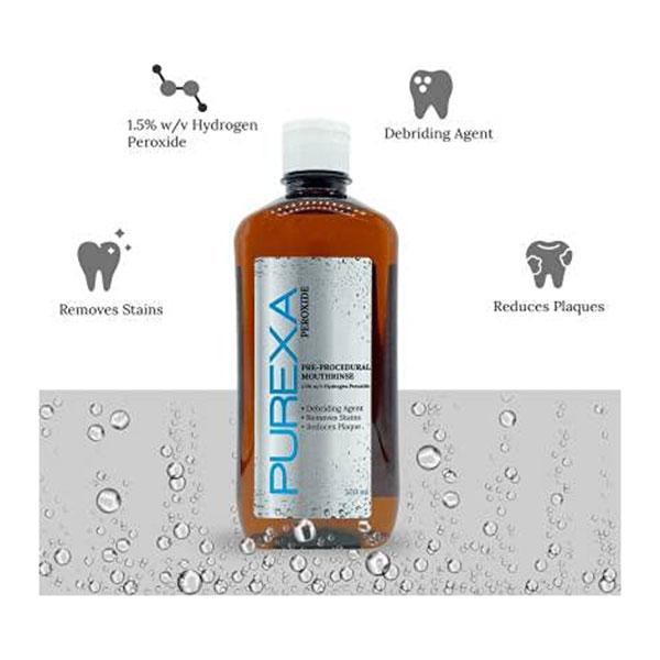 Purexa Peroxide Pre Procedural Mouthwash (Pack of 2 x 500 ml) - Mouthwash