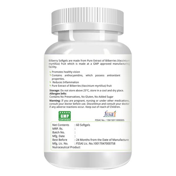 Natures Velvet Bilberry Extract 80 mg Softgel 60's - Speciality Medicines