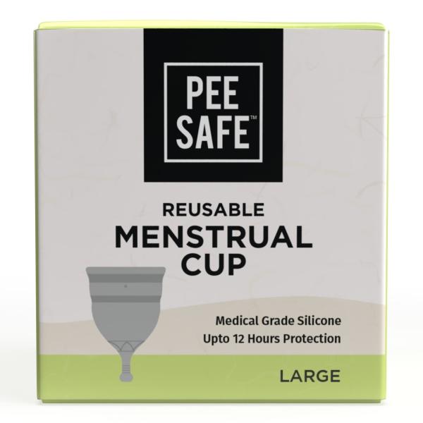 Pee Safe Natural Intimate Wash Liquid 105 ml + Menstrual Cup (L) - Menstrual Cups