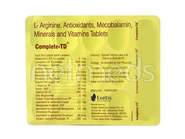 Complete TD Tablet 15'S - Supplements-Vam