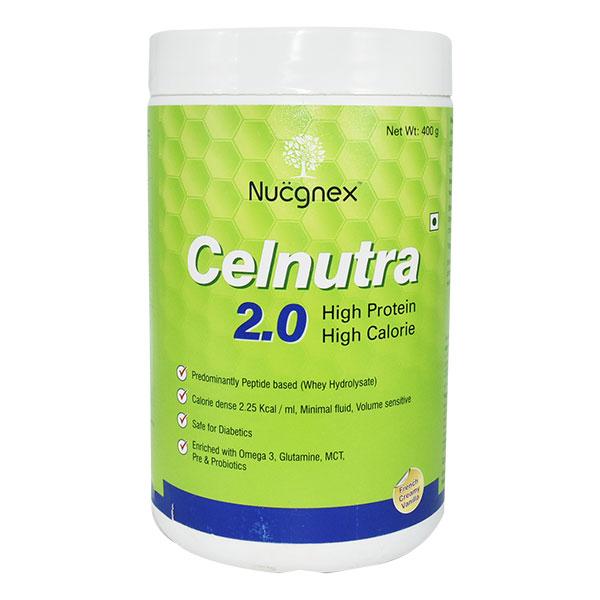 Nucgnex Celnutra 2.0 Protein Powder - French Creamy Vanilla Flavour 400 gm