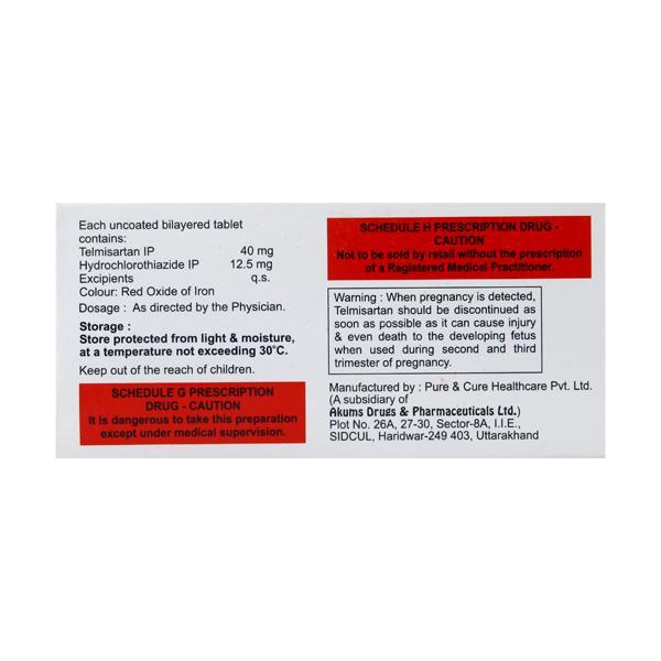 Relmisart H 40/12.5mg Tablet 10'S - Hypertension-Ang
