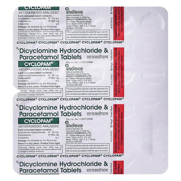 CYCLOPAM Tablet 20's - Pain relief-Nsa