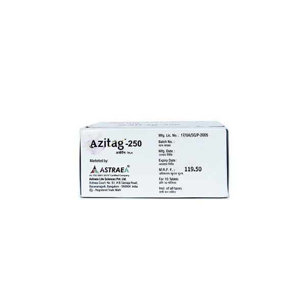 AZITAG 250 Tablet 10's - Bacterial Infections-Mac