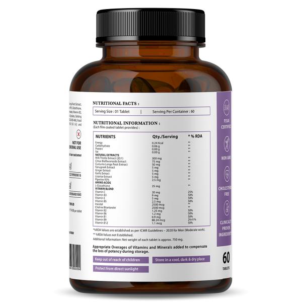 Nirvasa Milk Thistle Tablet (Pack of 5 x 60's) 1's - General Health