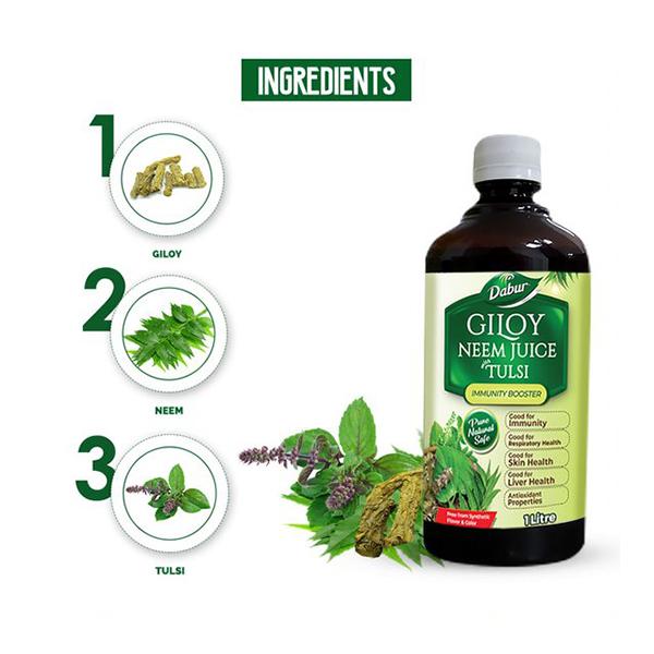 Dabur Giloy Neem Juice with Tulsi 1 Litre - Giloy