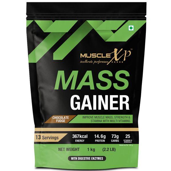 Netmeds | MuscleXP Mass Gainer with Multi Vitamin Powder - Chocolate Fudge 1 kg