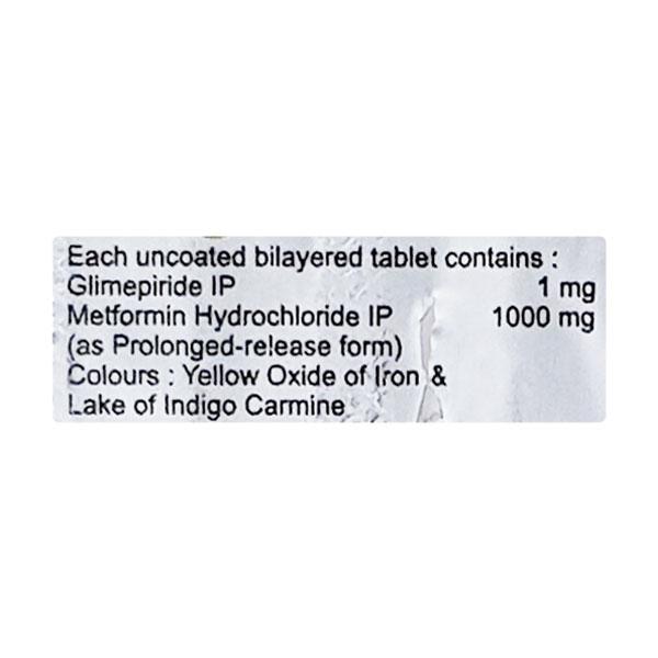ZETAGLIM M FORTE 1mg Tablet 10's - Diabetes-Ant