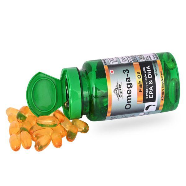 Cipzer Omega-3 Fish Oil Capsule 60's - Omega Fish Oil Fatty Acids