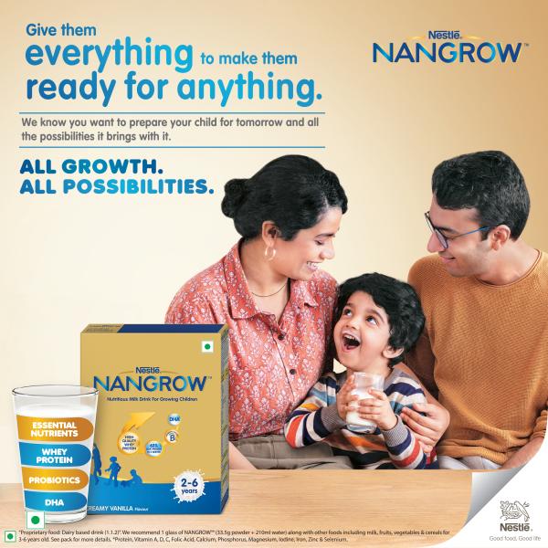 Nestle Nangrow (2-5 Years) Powder 400 gm - Creamy Vanilla Flavour (Refill Pack) - Baby And Infant Supplements