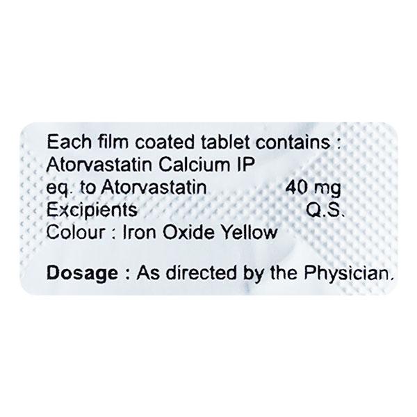 ATVAST 40mg Tablet 10's - High Cholesterol-Dys
