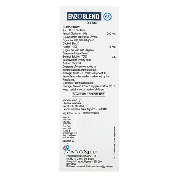 Enzoblend Syrup 200ml - Digestion-Dig