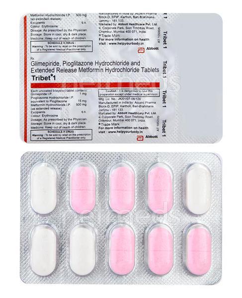 Tribet 1mg Tablet 10'S - Diabetes-Ant