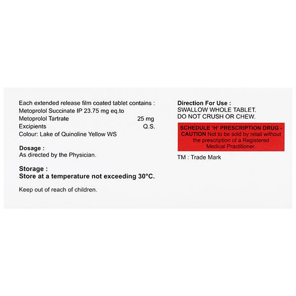 METFINE XL 25 Tablet 10's - Hypertension-Bet