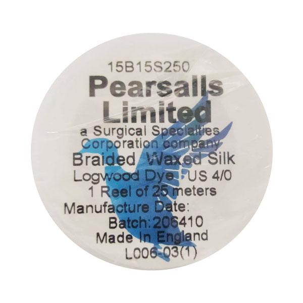 Pearsalls Braided Waxed Silk Logwood Dye - 25 m (US 4/0) 1's - Sutures