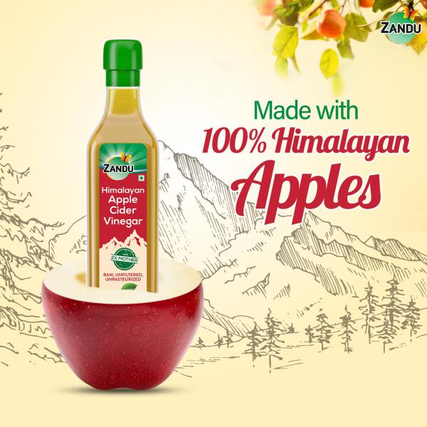 Zandu Himalayan Apple Cider Vinegar 500 ml - Apple Cider Vinegar - Acv