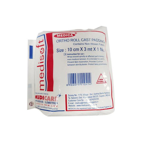 Medica Medisoft Ortho Roll Cast Padding (10 cm x 3 mtr) 1's