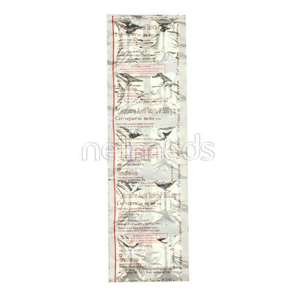 CEF Vepan 500mg Tablet 10'S - Bacterial Infections-Cep
