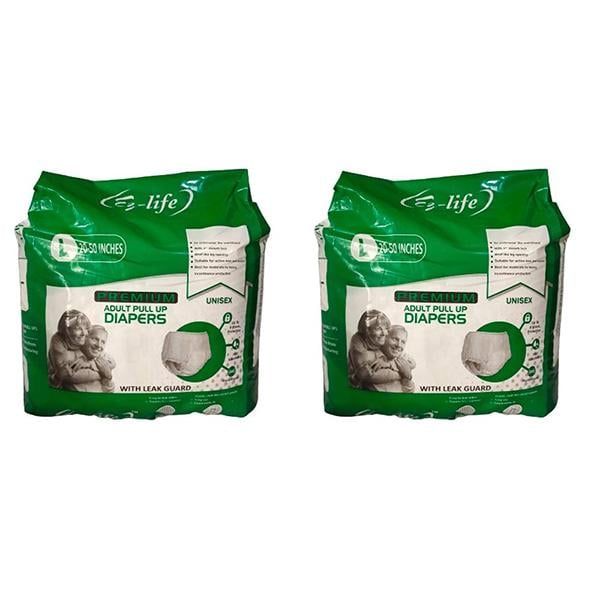 Ez-life Premium Adult Pull Up Diapers (L) (Pack of 2 x 10's) - Adult Diapers & Pads