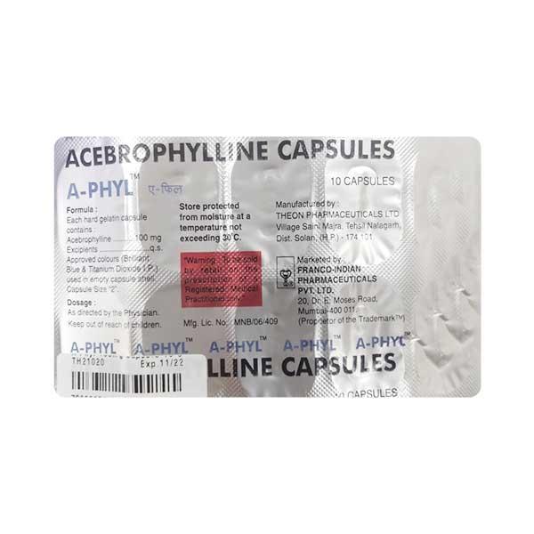 A Phyl 100mg Capsule 10'S - Asthma/COPD-Ast