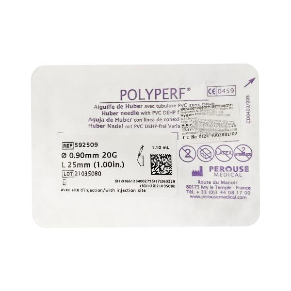 Vygon Huber Needle 20G 25 mm (REF 592509) - Puncture Needle