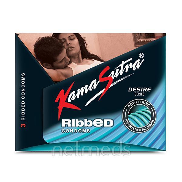 Netmeds | Kamasutra Condoms - Ribbed 3's