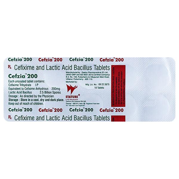 CEFZIA Tablet 10's - Bacterial Infections-Cep